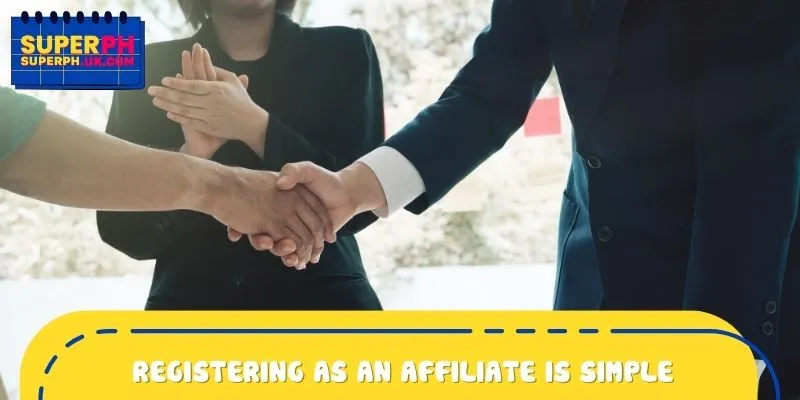 Registering as an affiliate takes only a few steps