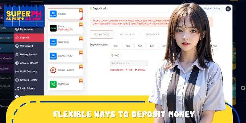 Multiple payment options make every deposit fast and secure.