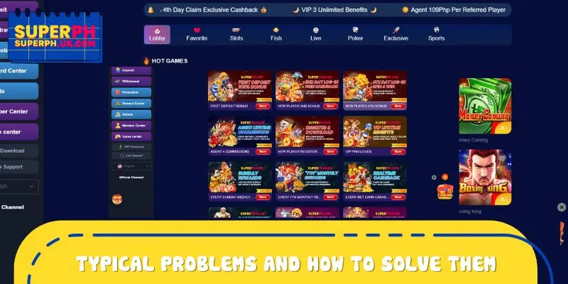 Typical problems and how to solve them during SUPERPH Log in